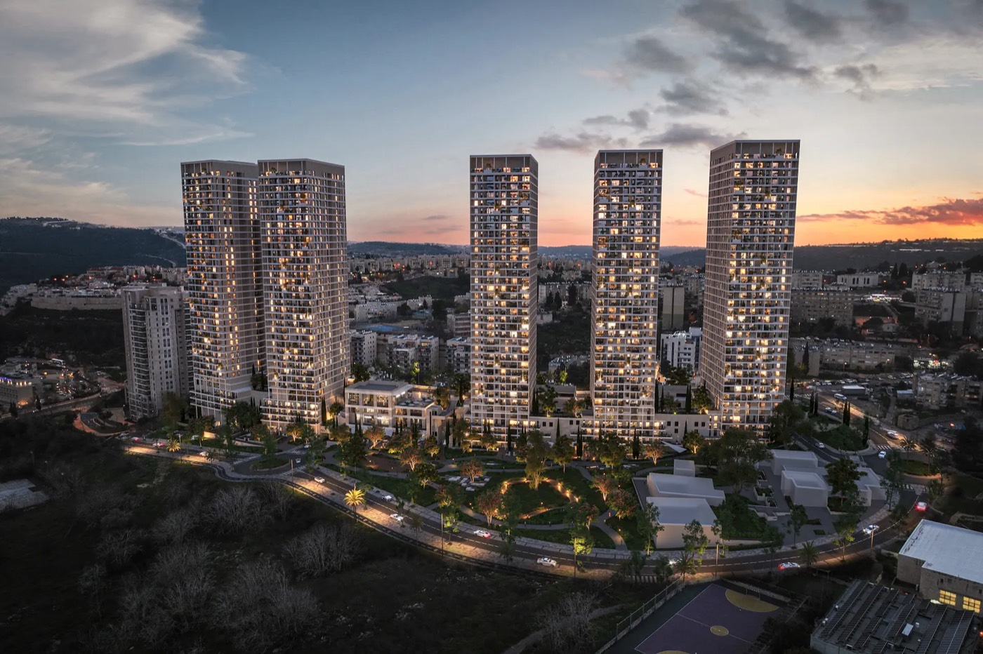 Les tours la nuit