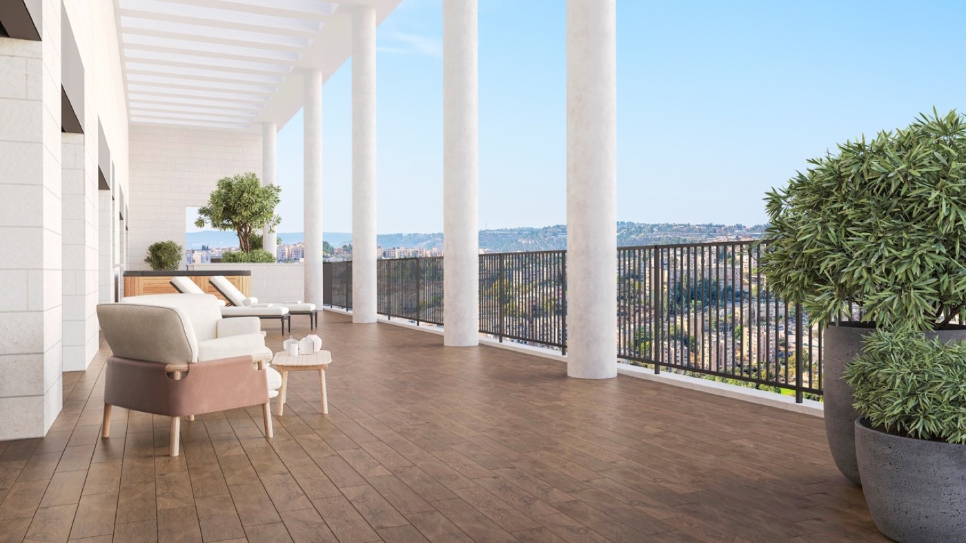 Un balcon avec vue