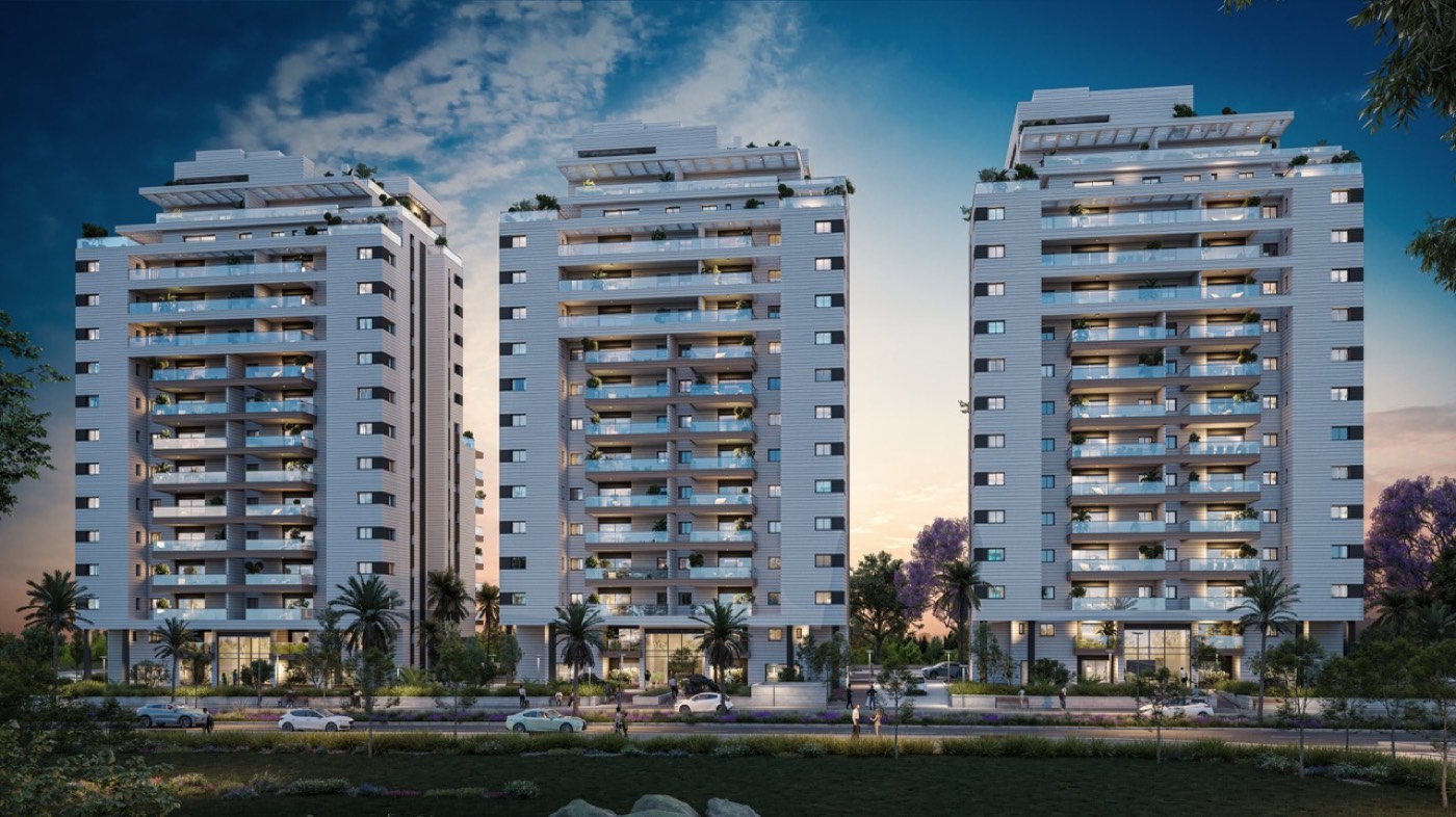 Les immeubles vus du parc